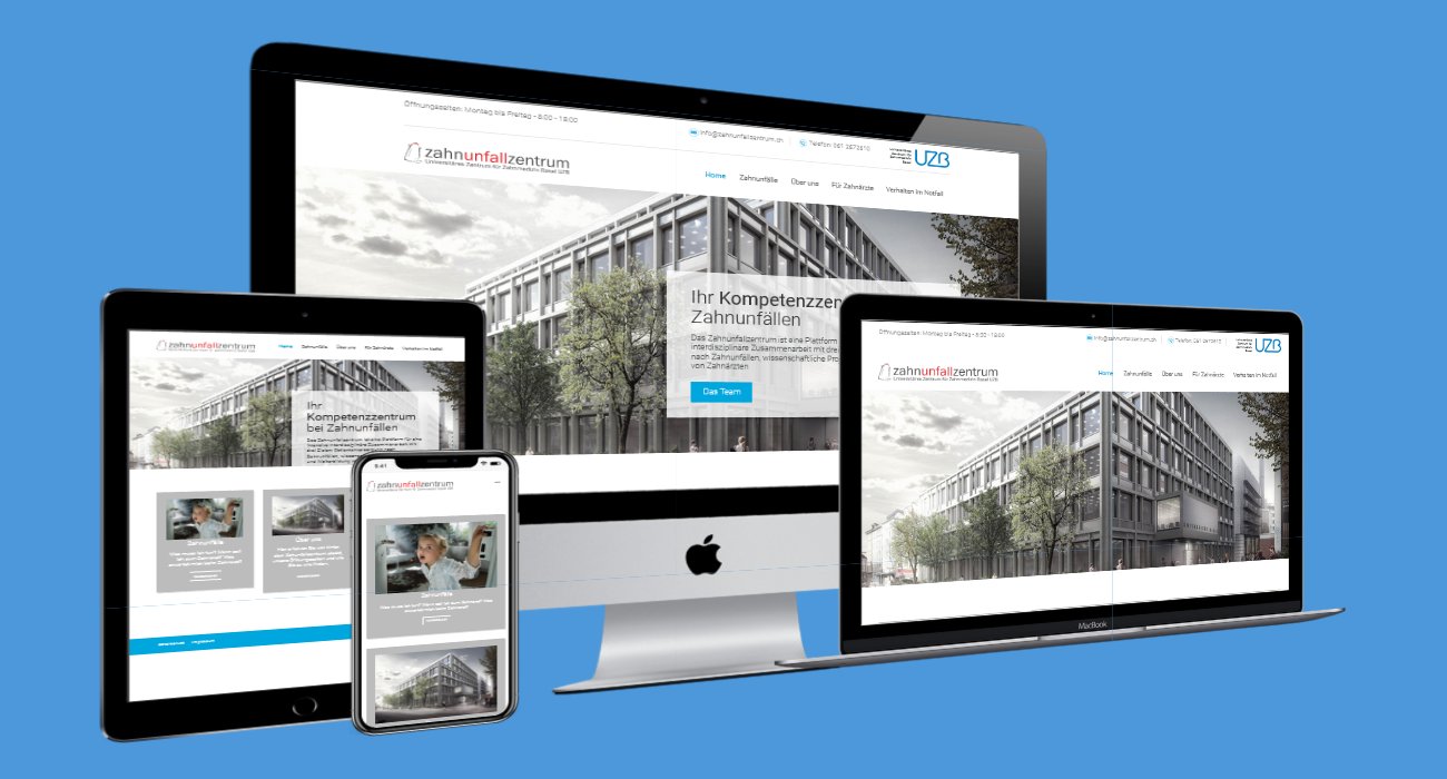 Referenz Zahnunfallzentrum Basel – Corporate Website
